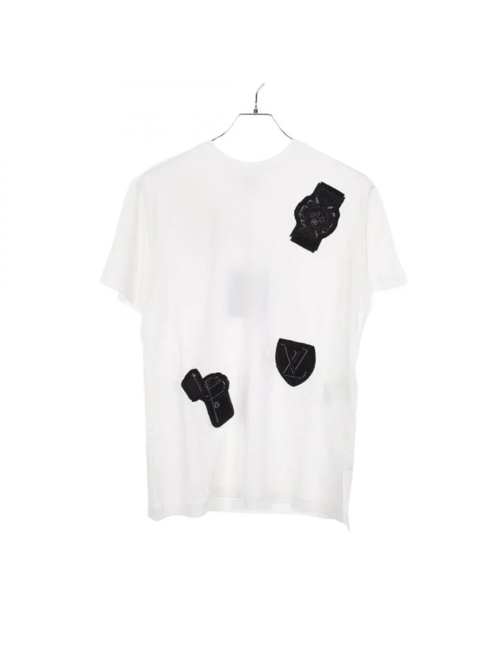 Louis Vuitton Short Sleeve T-Shirt with Patch Crew Neck Jg2 Cotton